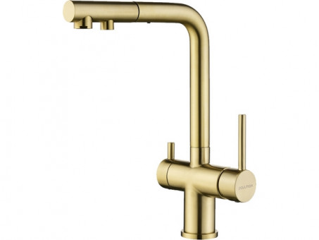 Смеситель Paulmark Serpentine Se213222-LG (SBG), светлое золото