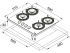 Варочная панель Franke FHMF 604 4G C WH design Dror (106.0541.749) газовая Варочная панель Franke FHMF 604 4G C WH design Dror (106.0541.749) газовая