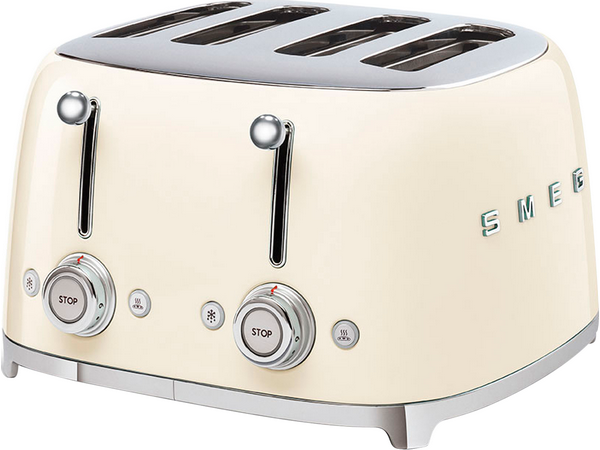 Тостер на 4 ломтика SMEG TSF03CREU кремовый Тостер на 4 ломтика SMEG TSF03CREU кремовый