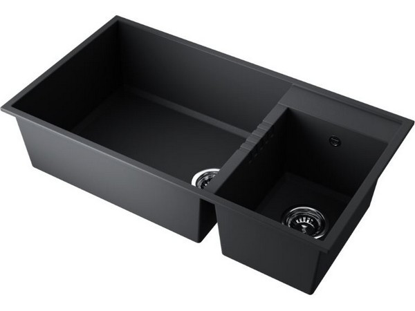 Мойка Omoikiri Tedori 85-2-U-BL Tetogranit/черный (4993940) Мойка Omoikiri Tedori 85-2-U-BL Tetogranit/черный (4993940)
