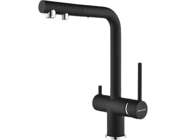 Смеситель Paulmark Serpentine Se213222-BLM (418), черный