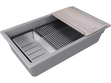 Мойка Paulmark Lumi-multi sink 74 uni LU-MULTI 74-GRM, серый металлик