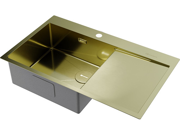 Мойка Omoikiri Akisame 86-L Side-LG нерж. сталь/светлое золото (4997045) Мойка Omoikiri Akisame 86-L Side-LG нерж. сталь/светлое золото (4997045)