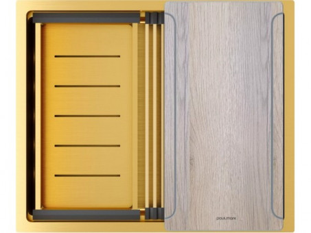 Мойка Paulmark Next-multi sink 54 uni PM785445-BG, брашированное золото