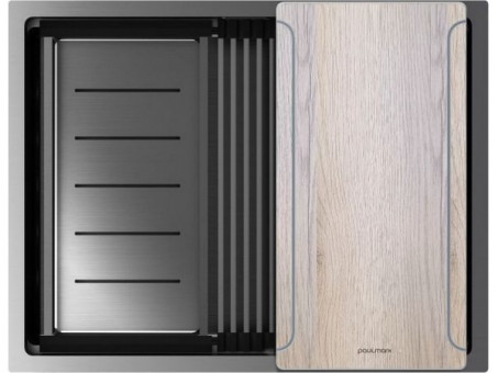 Мойка Paulmark Next-multi sink 58-l uni PM785845-L-GM, вороненая сталь